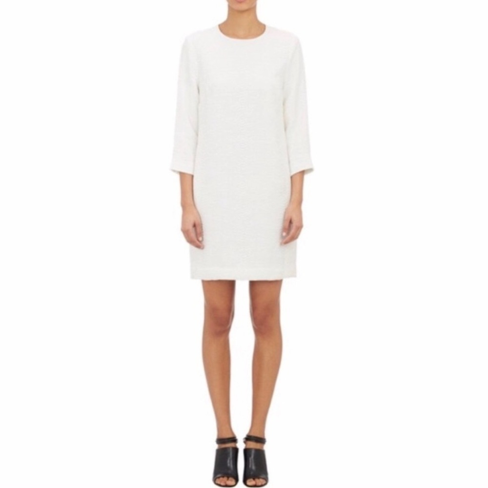 Vince Classic White 3/4 Sleeve Dress - 10
